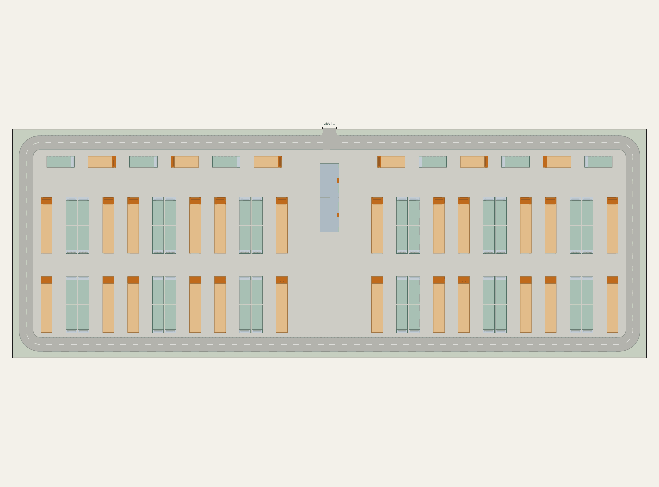 400 MW / 1,600 MWh BESS site layout — 256 DC blocks on 4.7 acres